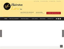 Tablet Screenshot of hairstonlaw.com